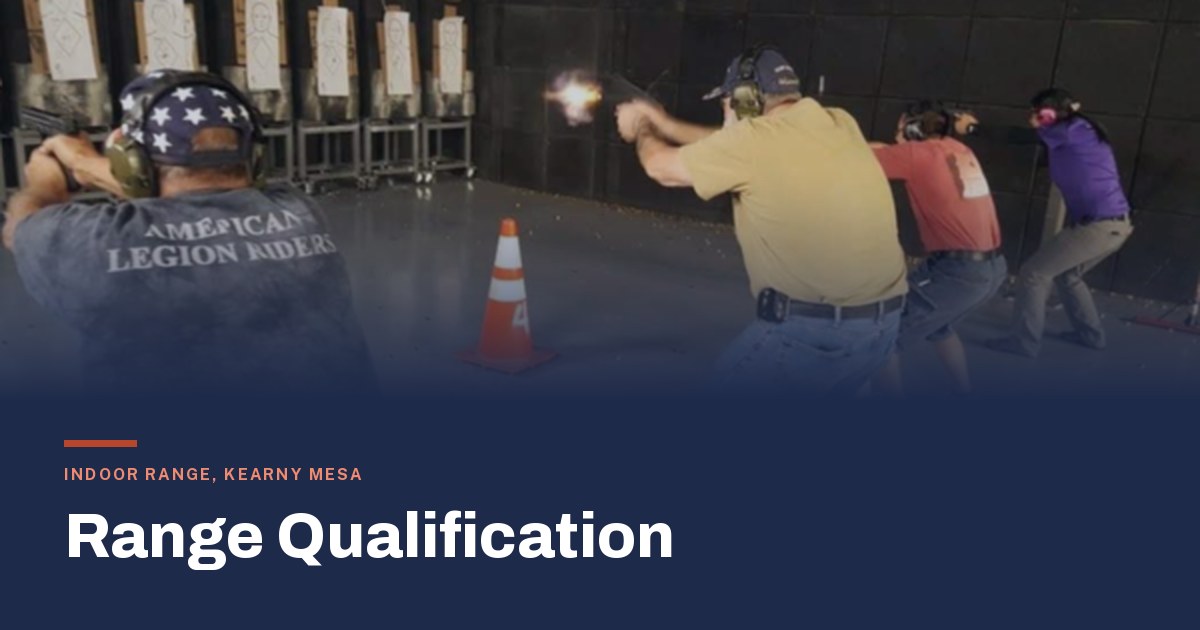 CCW students shooting in lanes at an indoor range during a qualification session